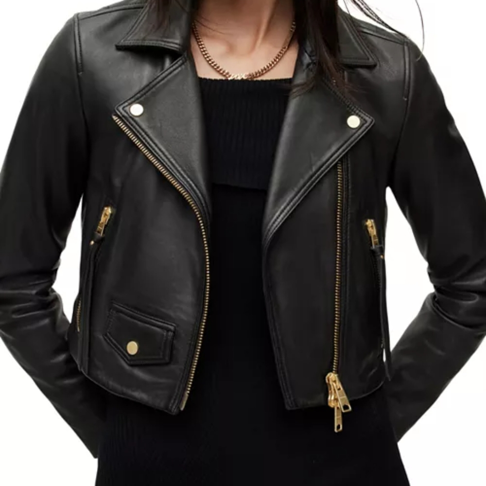 Elora Leather Biker Jacket